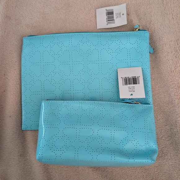 Kate Spade NWT Metro Spade Cosmetic Bag Set In Adriatic - Picture 3 of 8